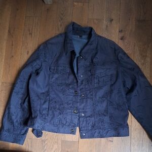Saint Hilaire Blue printed  Soft Denim Jacket